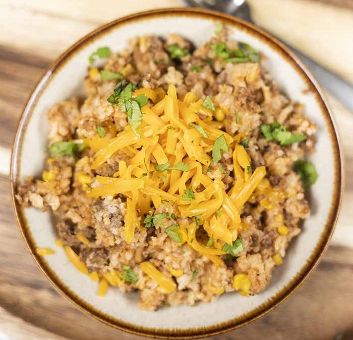 Instant Pot Cheesy Beef and Rice