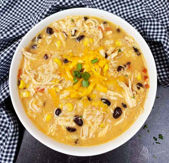 Crock Pot Tex Mex Chicken and Rice Soup