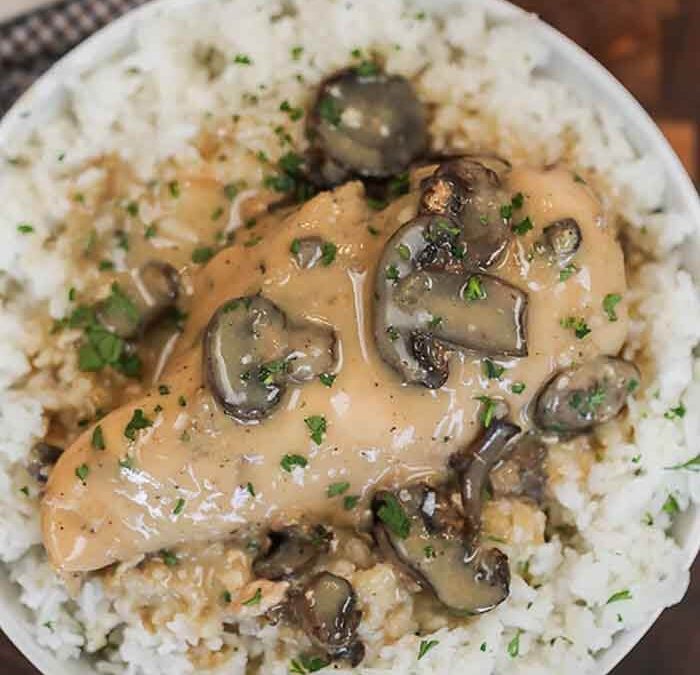 Instant Pot Smothered Chicken with Mushrooms