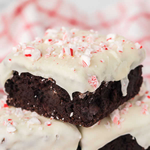 Peppermint White Chocolate Brownies