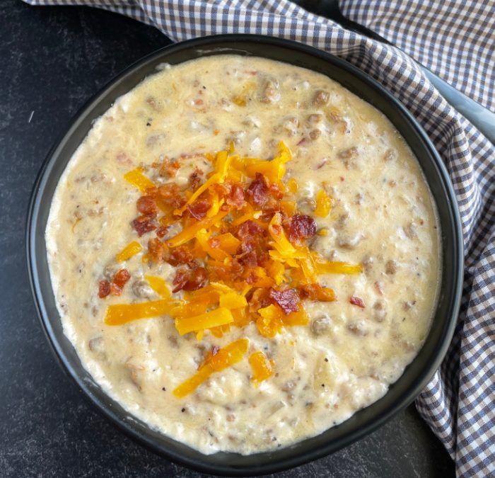 Instant pot Cheesy Bacon Cheeseburger Soup (Low Carb too!)