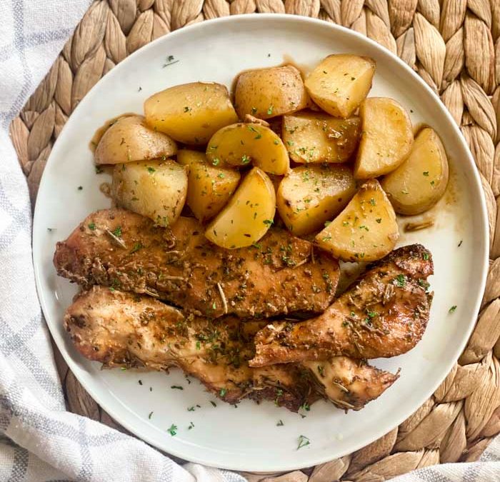 Instant Pot Garlic Butter Chicken Strips with Potatoes