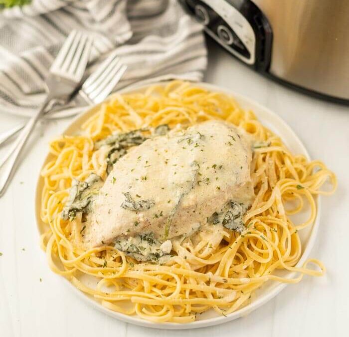 Instant Pot Creamy Parmesan Chicken with Spinach