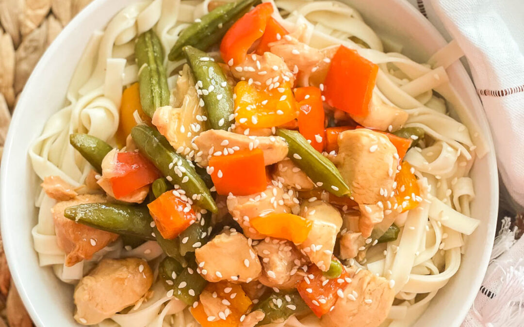 Instant Pot Sweet and Sour Chicken Lo Mein