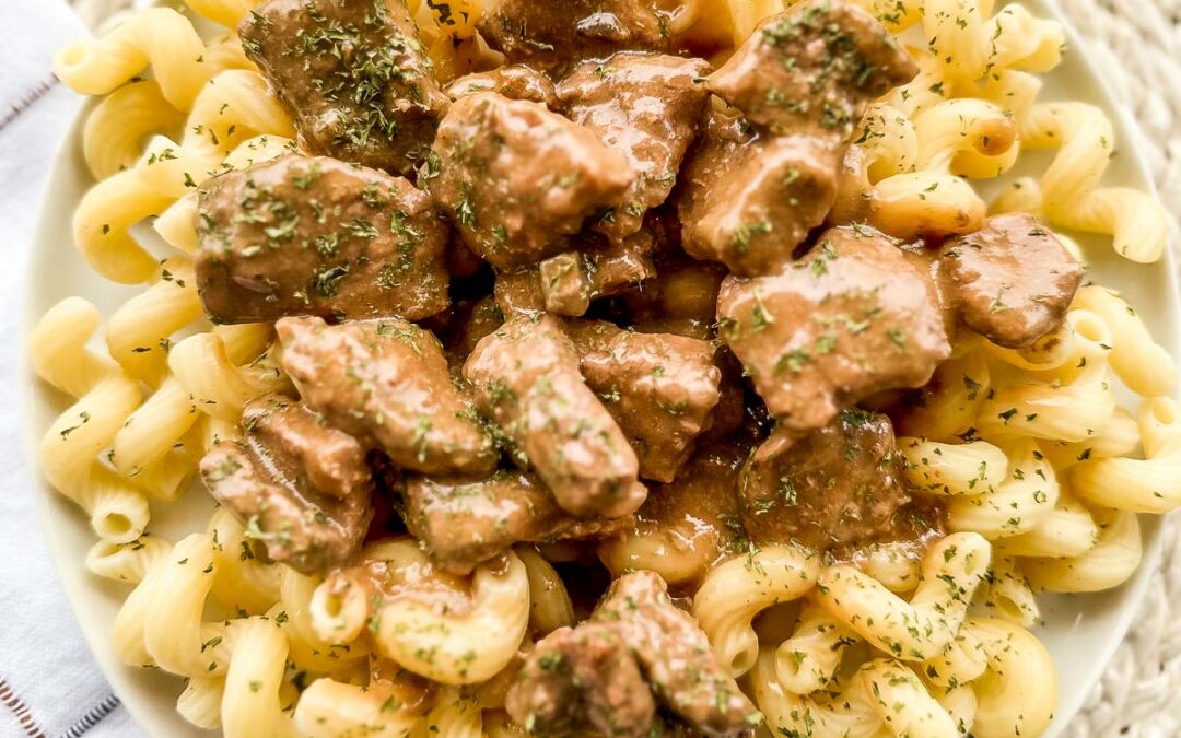 Instant Pot Beef Tips with Cavatappi