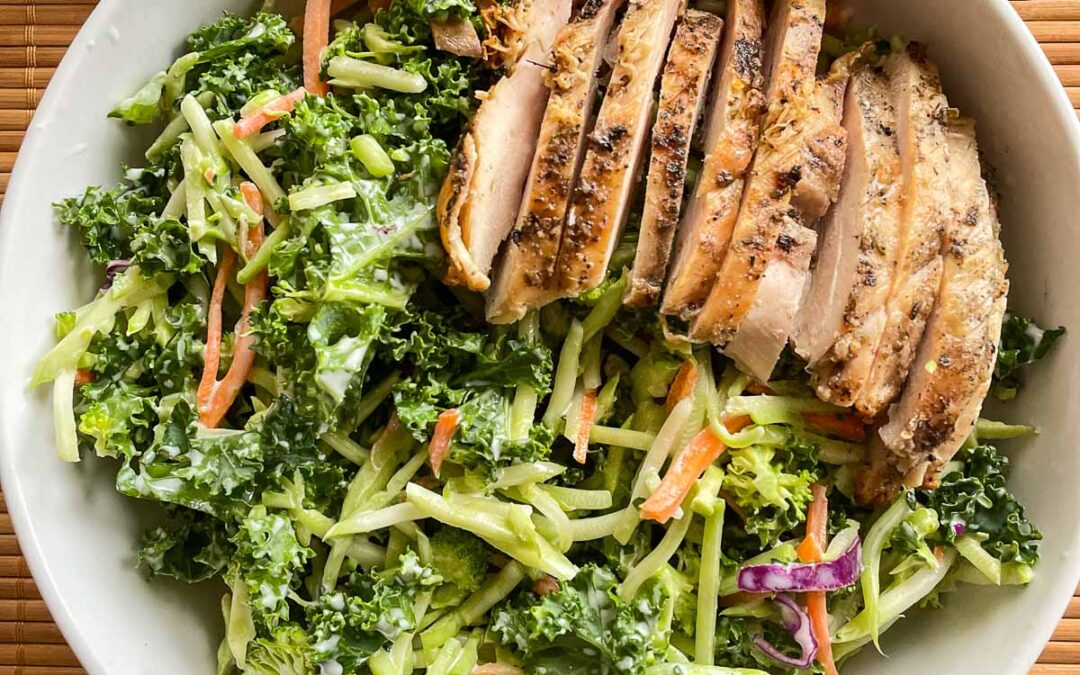 Instant Pot Chicken Broccoli Slaw Salad (with GRILLING OPTION!)