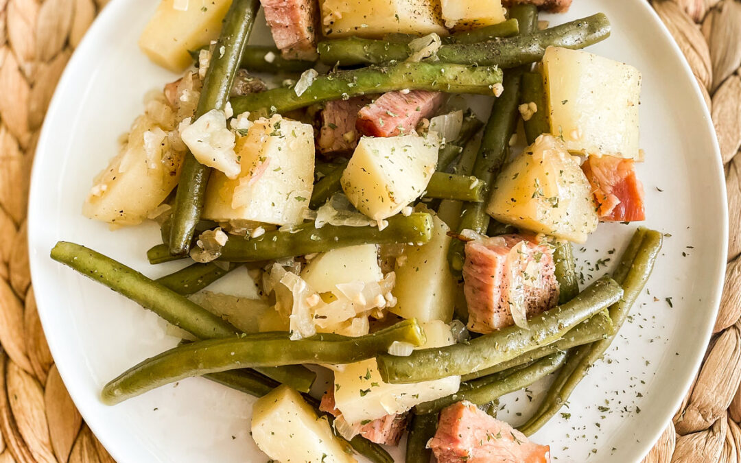 Instant Pot Fresh Ham with Green Beans