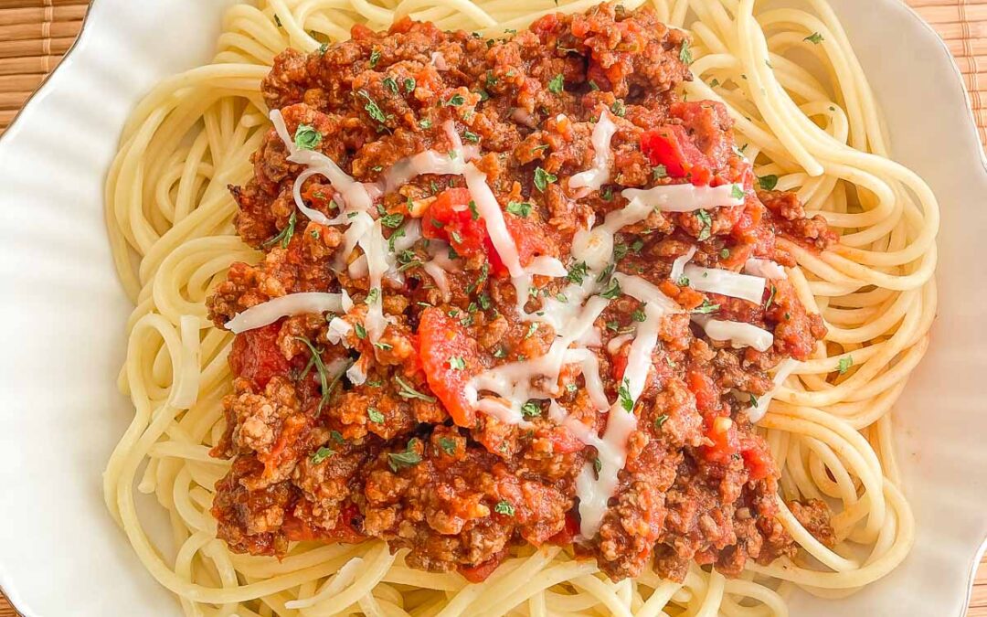 Instant Pot Beef & Chorizo Spaghetti